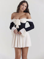 Moonlit Petal Mini Dress