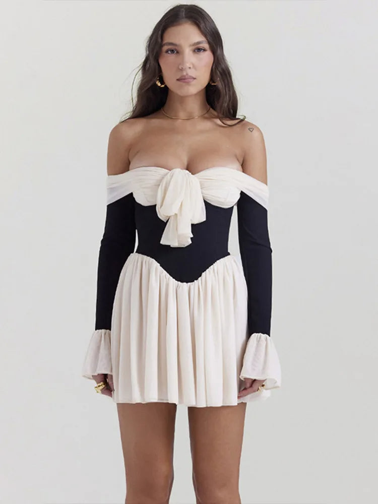 Moonlit Petal Mini Dress