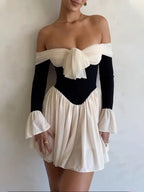 Moonlit Petal Mini Dress