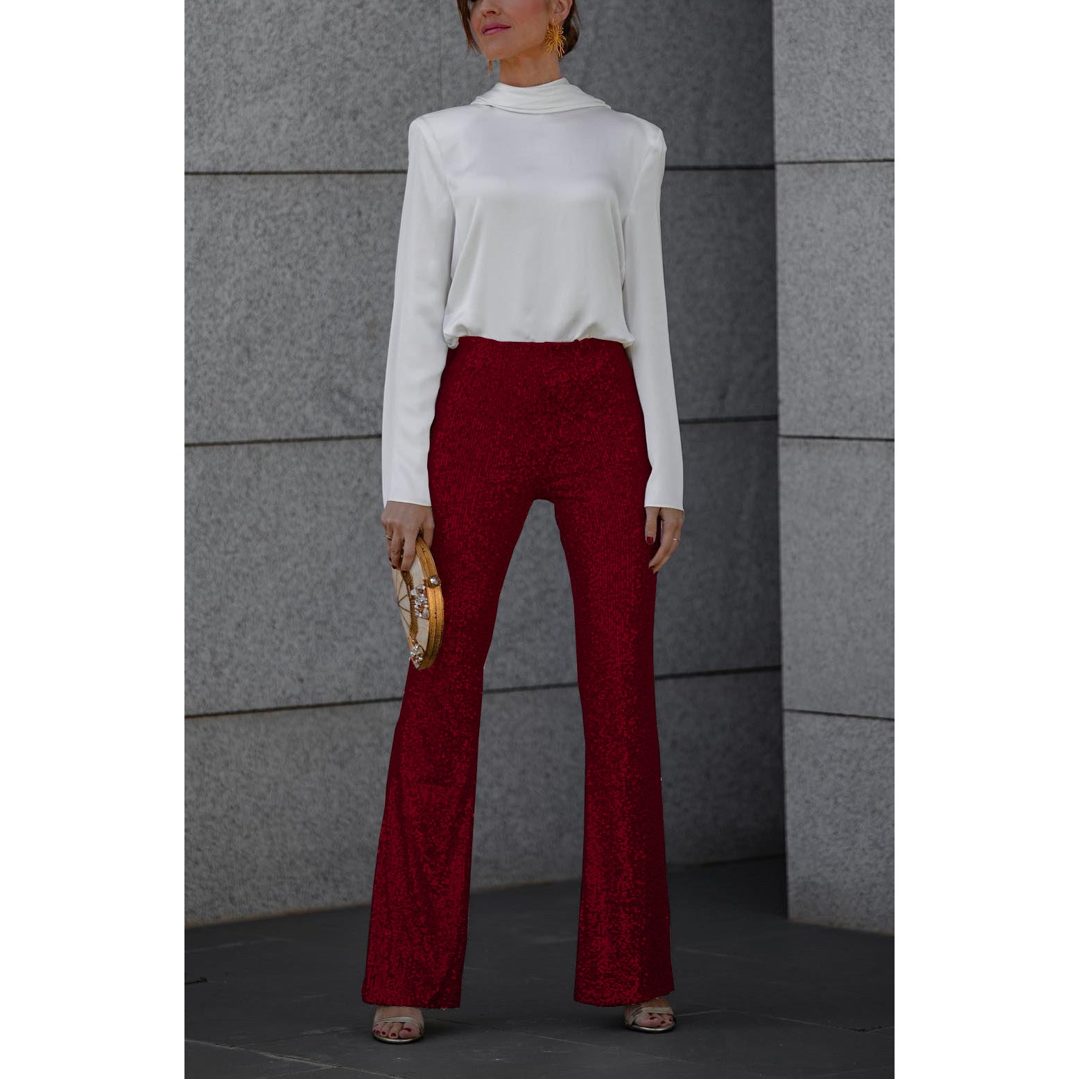 The Celeste Sequin Flare Pants
